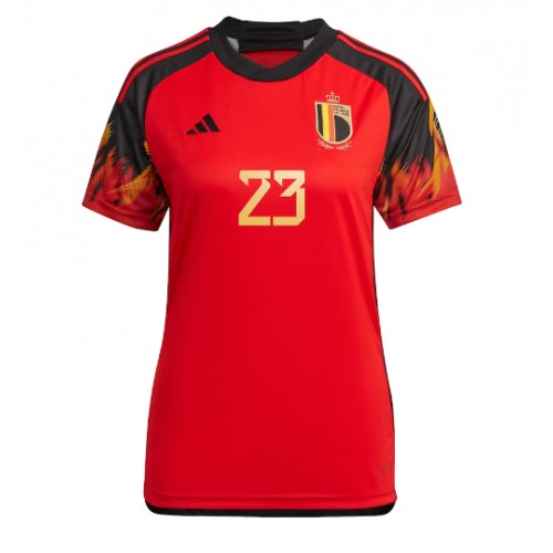 Belgia Michy Batshuayi #23 Hjemmedrakt Kvinner VM 2022 Kortermet Belgia Michy Batshuayi #23 Hjemmedrakt Kvinner VM 2022 Kortermet